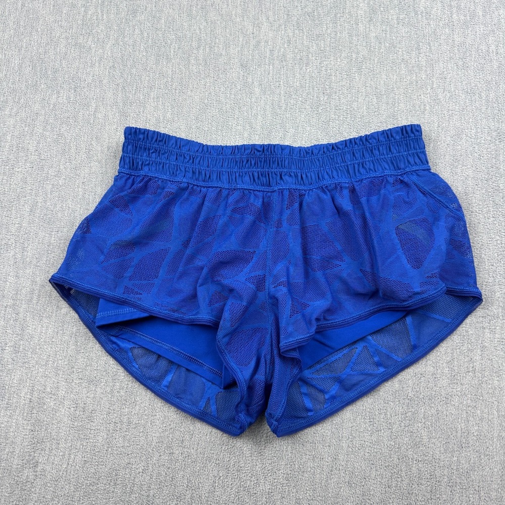 Lululemon Shorts Womens 6 Blue City Sky Run By 2" Lined Mesh Running Gym Train